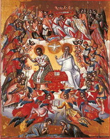 Небесная литургия (икона, 16 век)