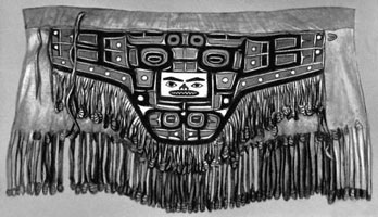 Кожаный расписной передник шамана (Индейцы Чилкаты)